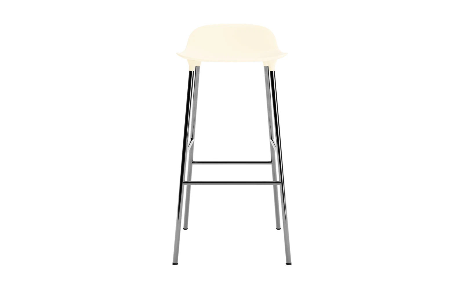 Form Barstuhl 75 cm Creme/Chrom in  präsentiert im Onlineshop von KAQTU Design AG. Barstuhl ist von Normann Copenhagen