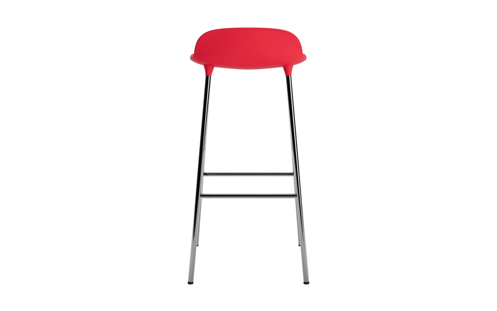 Form Barstuhl 75 cm Leuchtendes Rot/Chrom in  präsentiert im Onlineshop von KAQTU Design AG. Barstuhl ist von Normann Copenhagen