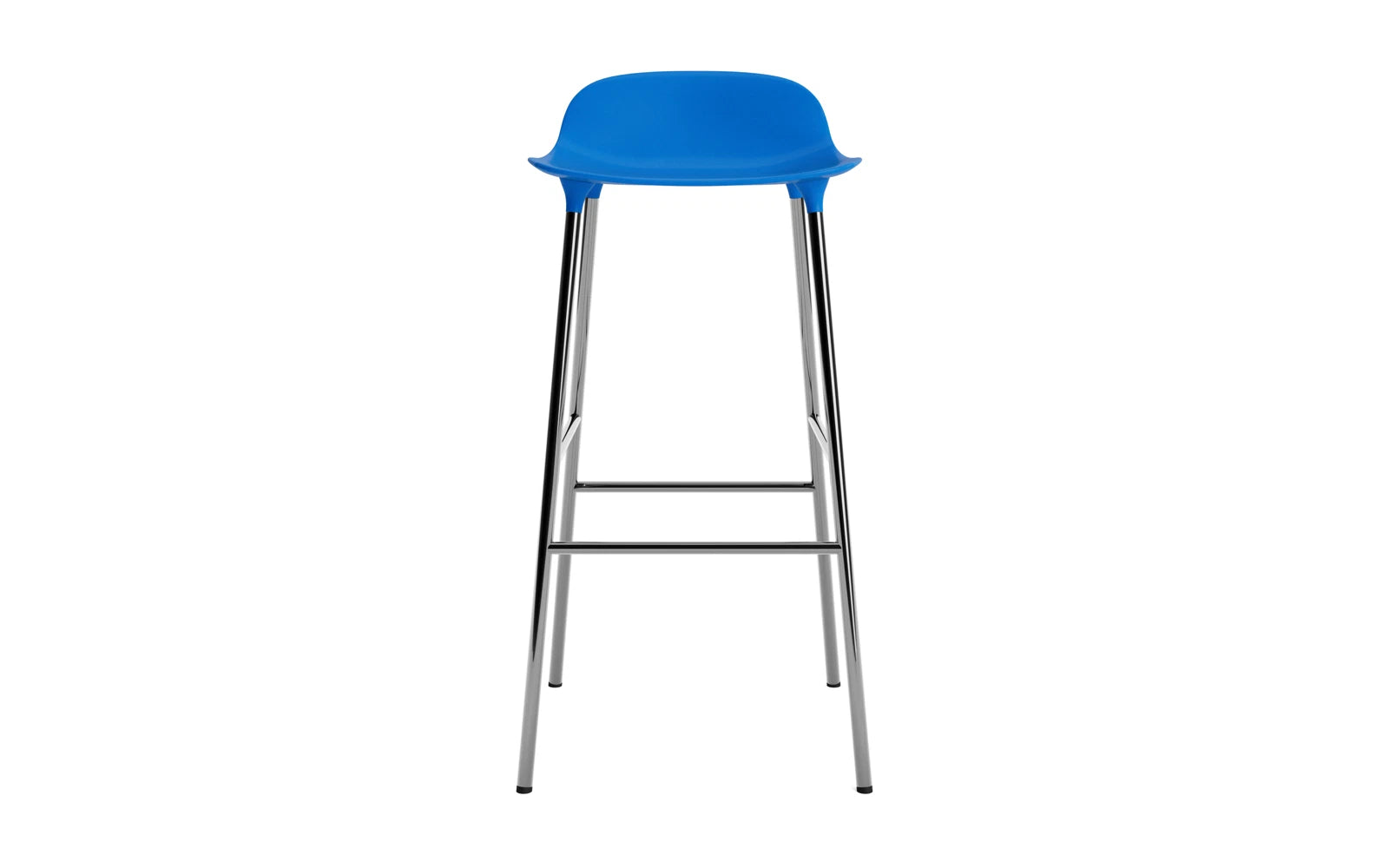 Form Barstuhl 75 cm Leuchtendes Blau/Chrom in  präsentiert im Onlineshop von KAQTU Design AG. Barstuhl ist von Normann Copenhagen