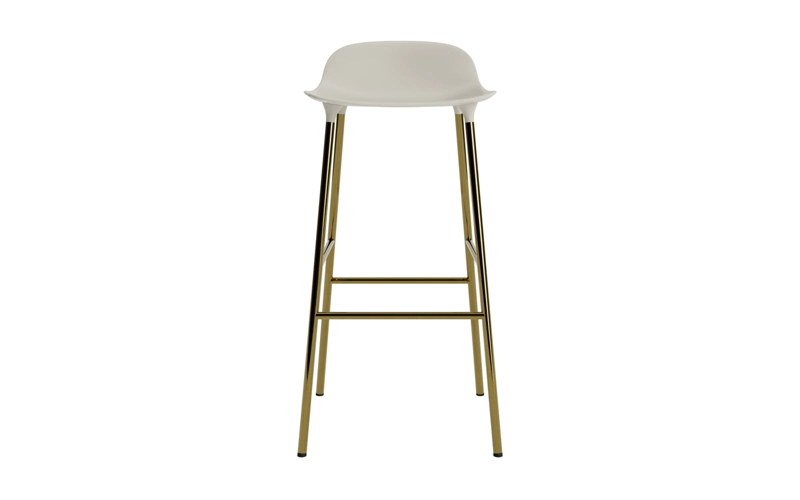 Form Barstuhl 75 cm Messing hellgrau in  präsentiert im Onlineshop von KAQTU Design AG. Barstuhl ist von Normann Copenhagen