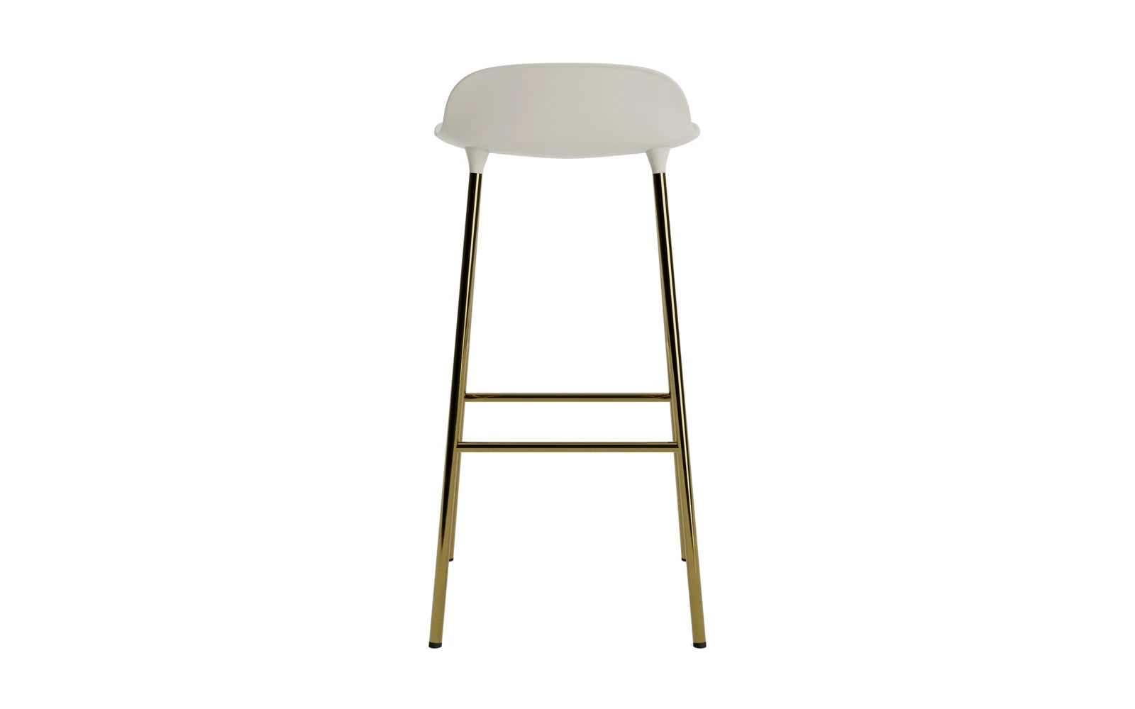 Form Barstuhl 75 cm Messing hellgrau in  präsentiert im Onlineshop von KAQTU Design AG. Barstuhl ist von Normann Copenhagen