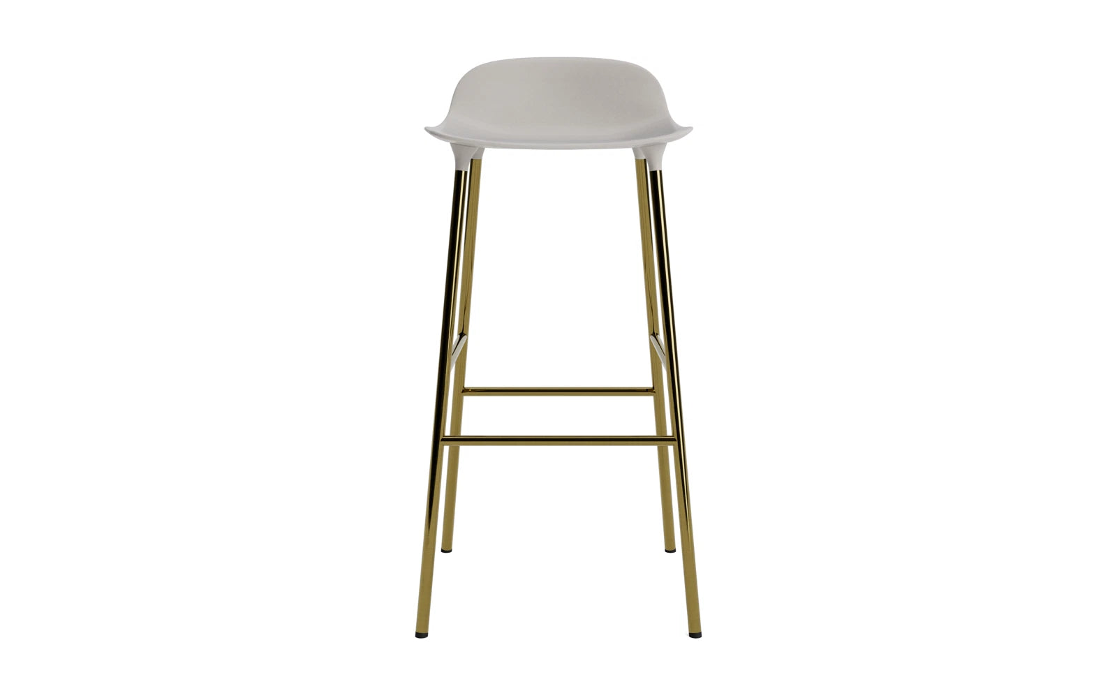 Form Barstuhl 75 cm Messing warmes grau in  präsentiert im Onlineshop von KAQTU Design AG. Barstuhl ist von Normann Copenhagen