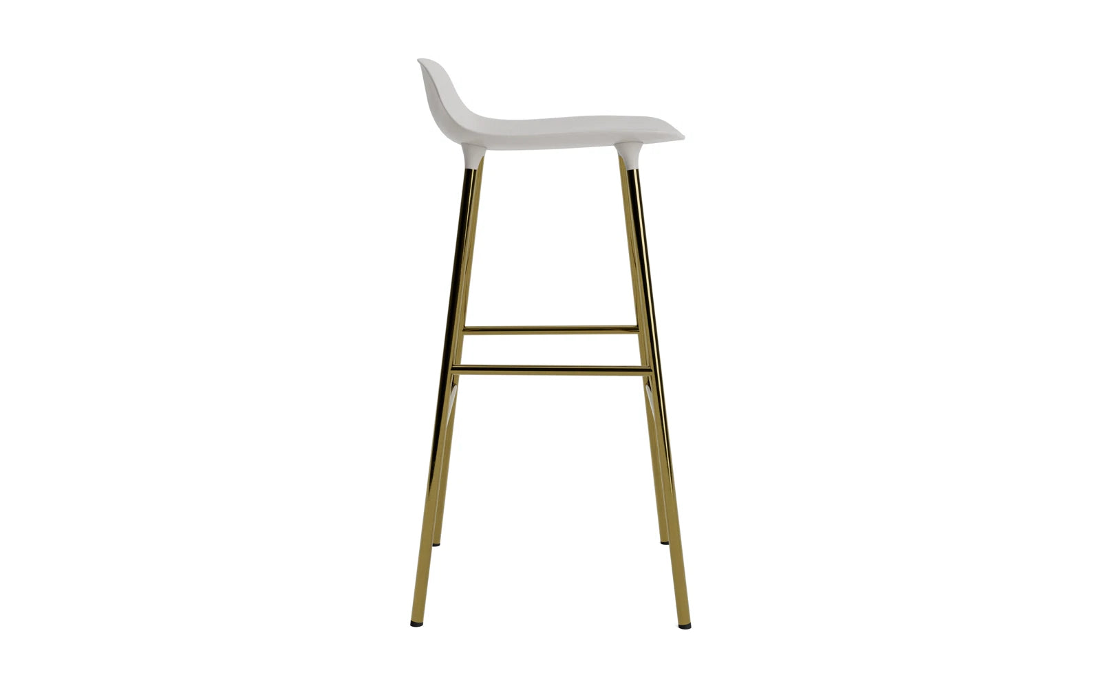 Form Barstuhl 75 cm Messing warmes grau in  präsentiert im Onlineshop von KAQTU Design AG. Barstuhl ist von Normann Copenhagen