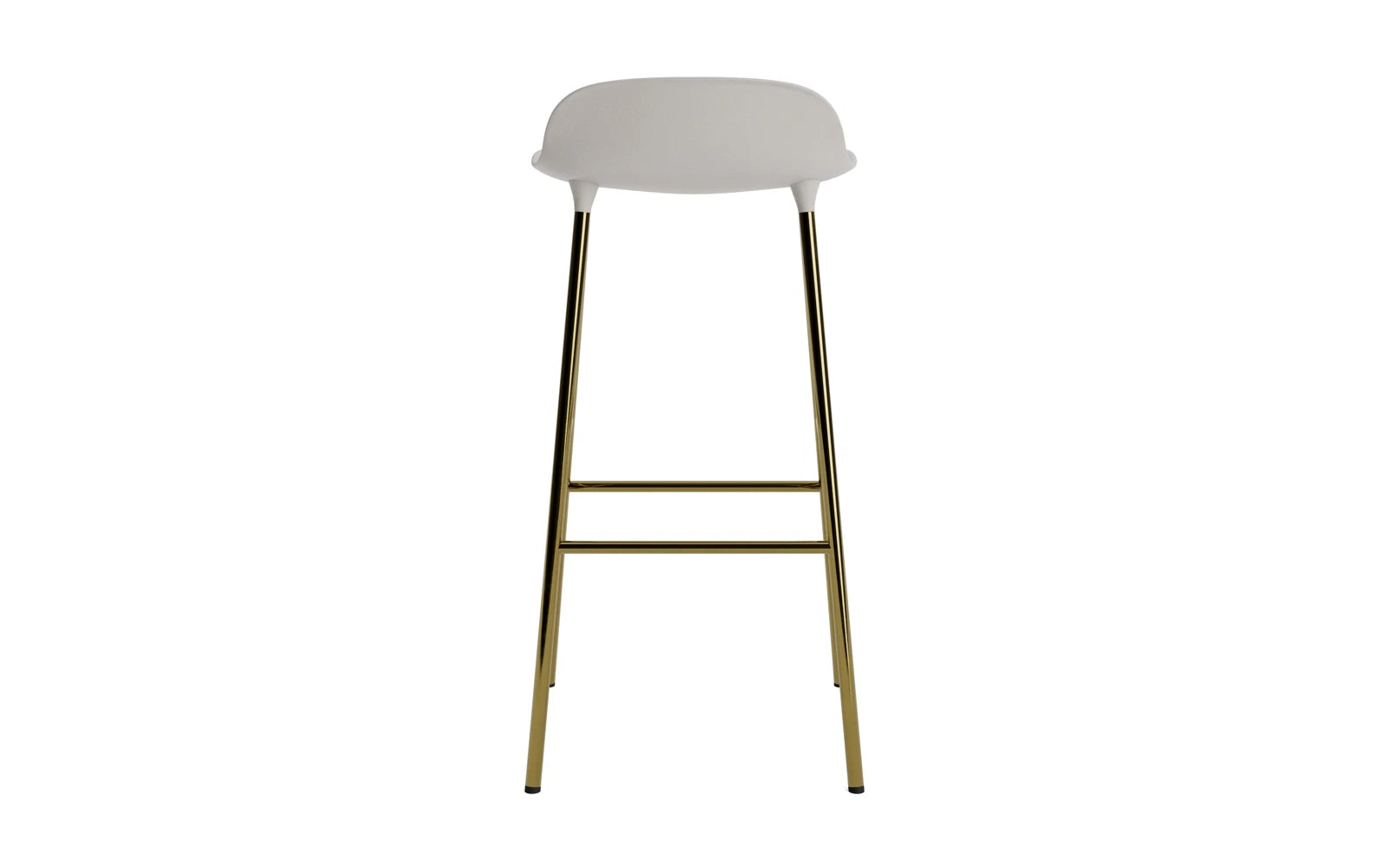 Form Barstuhl 75 cm Messing warmes grau in  präsentiert im Onlineshop von KAQTU Design AG. Barstuhl ist von Normann Copenhagen