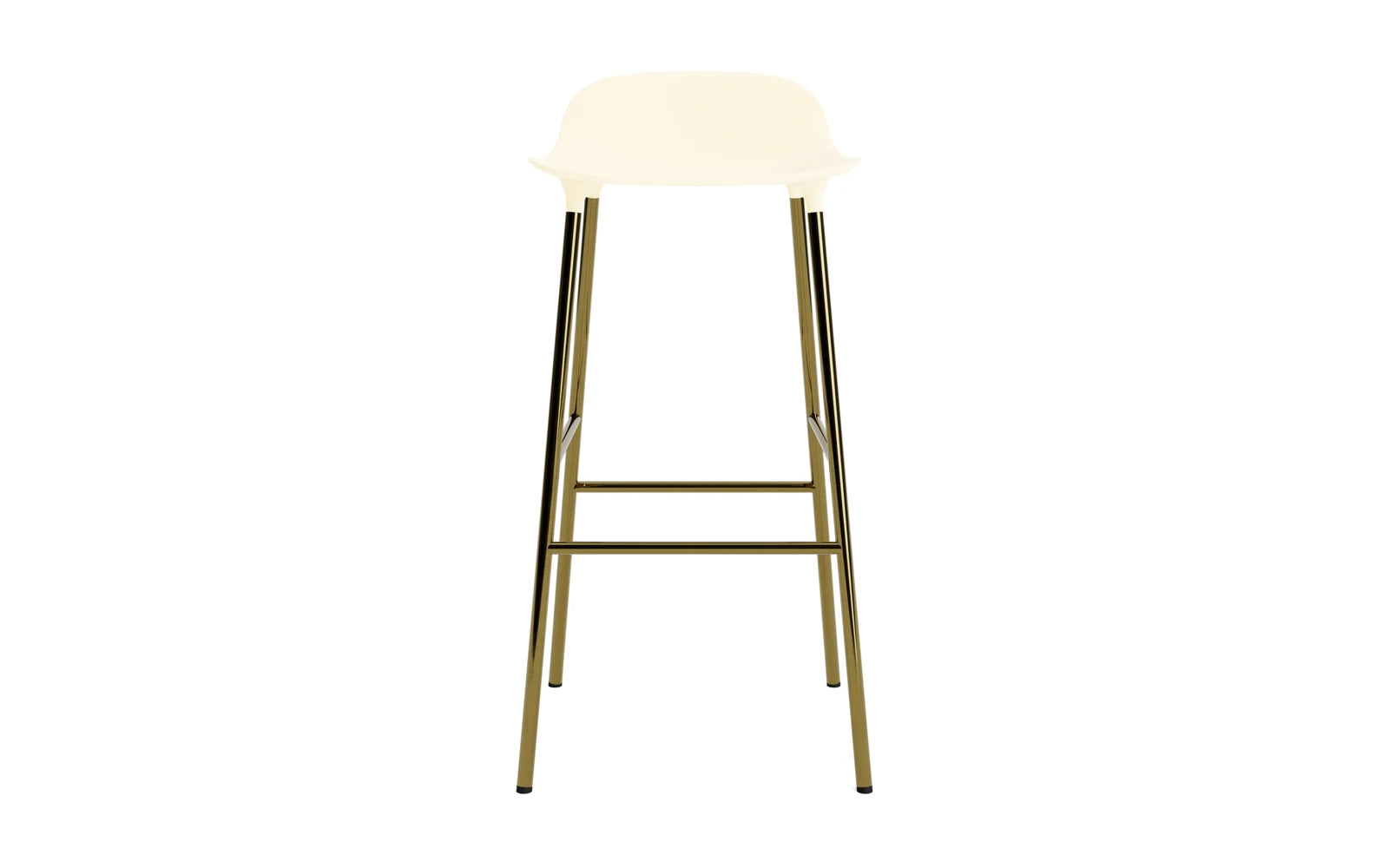 Form Barstuhl 75 cm Messing creme in  präsentiert im Onlineshop von KAQTU Design AG. Barstuhl ist von Normann Copenhagen