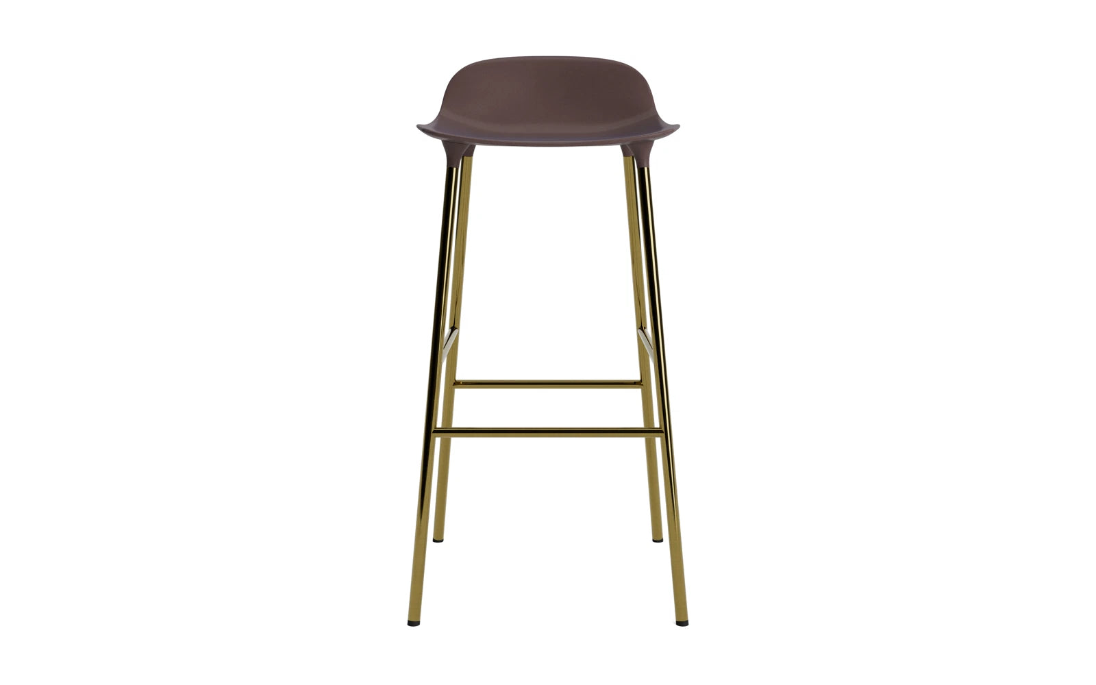 Form Barstuhl 75 cm Messing braun in  präsentiert im Onlineshop von KAQTU Design AG. Barstuhl ist von Normann Copenhagen