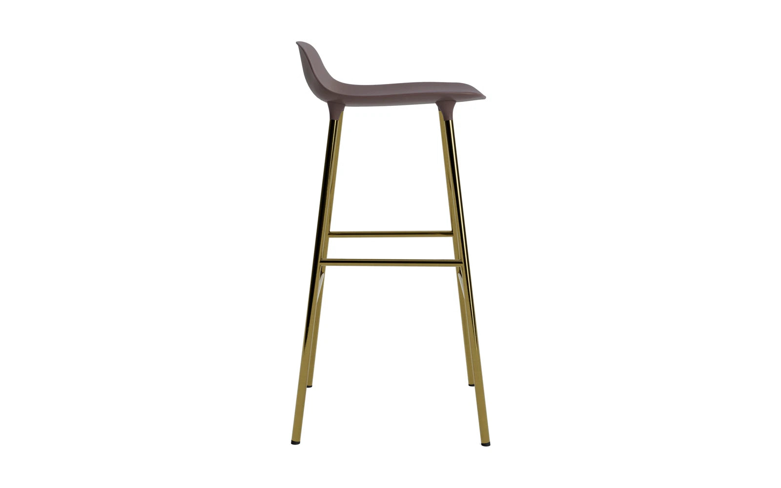 Form Barstuhl 75 cm Messing braun in  präsentiert im Onlineshop von KAQTU Design AG. Barstuhl ist von Normann Copenhagen