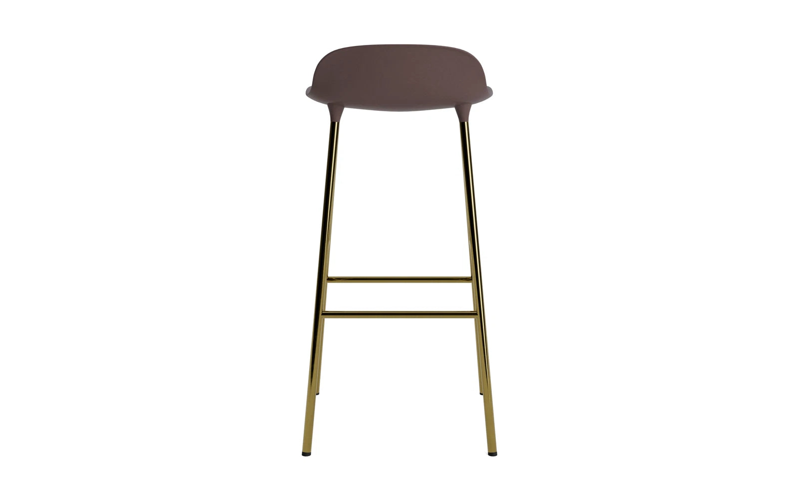 Form Barstuhl 75 cm Messing braun in  präsentiert im Onlineshop von KAQTU Design AG. Barstuhl ist von Normann Copenhagen