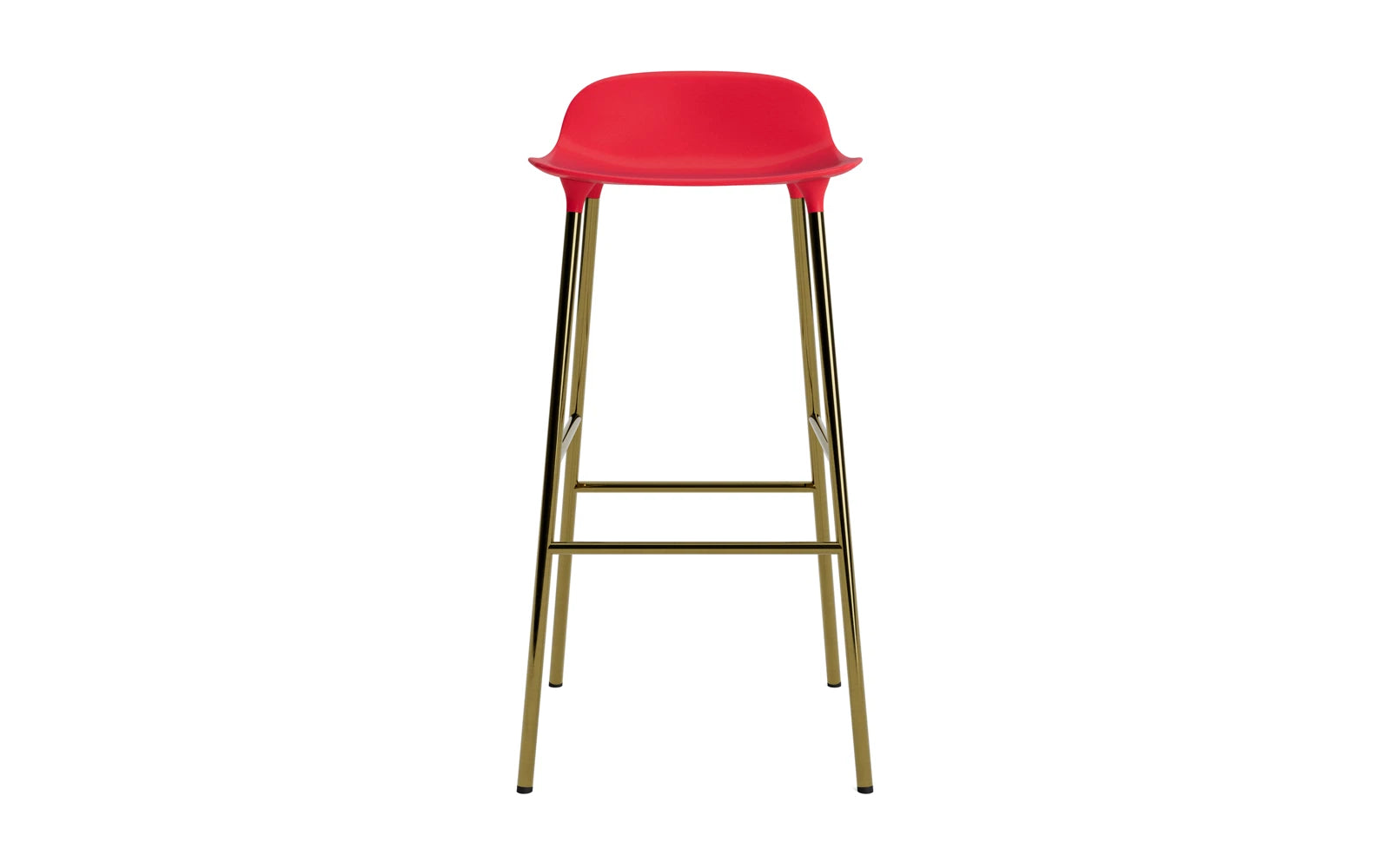 Form Barstuhl 75 cm Messing leuchtendes rot in  präsentiert im Onlineshop von KAQTU Design AG. Barstuhl ist von Normann Copenhagen