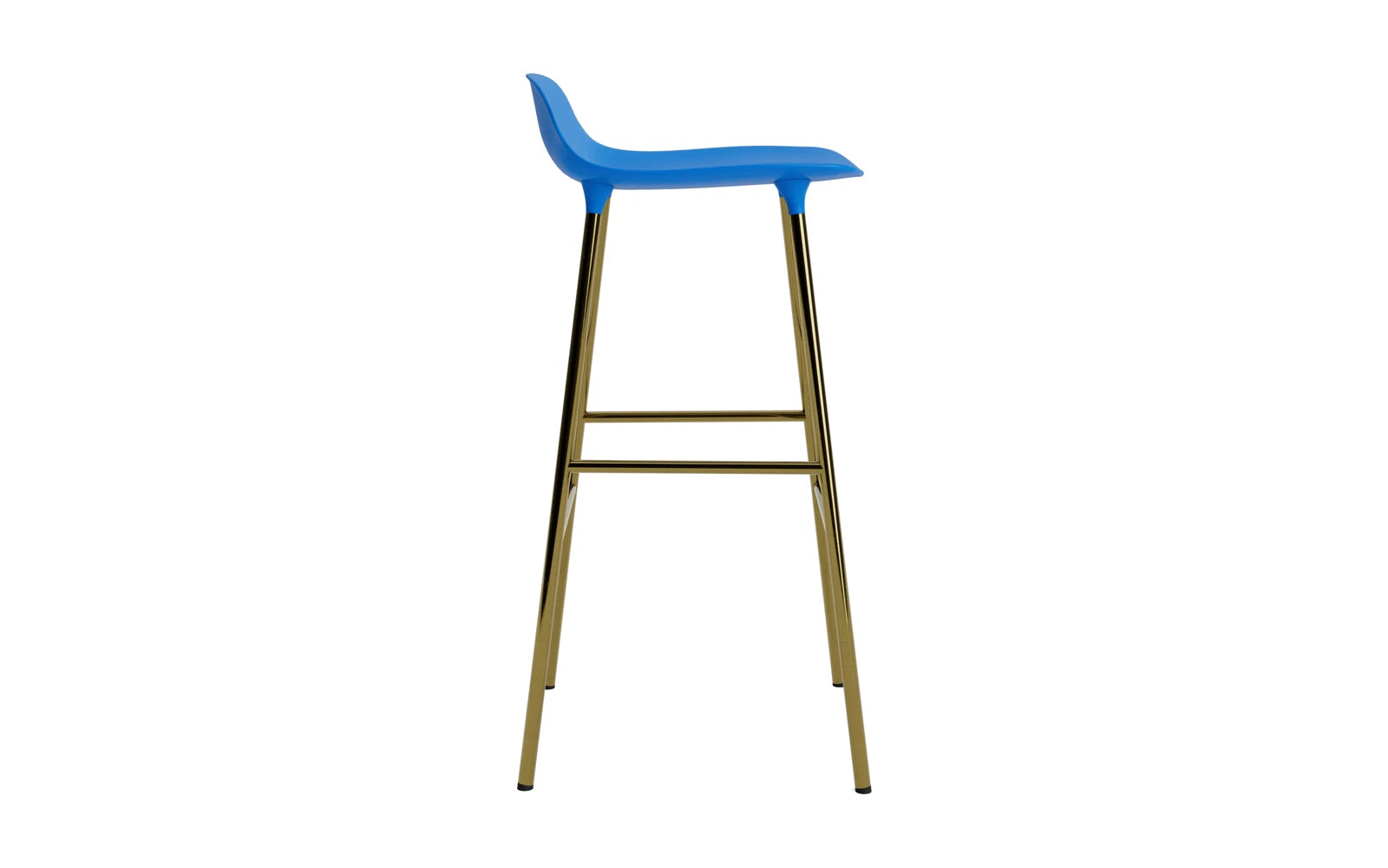 Form Barstuhl 75 cm Messing leuchtendes blau in  präsentiert im Onlineshop von KAQTU Design AG. Barstuhl ist von Normann Copenhagen