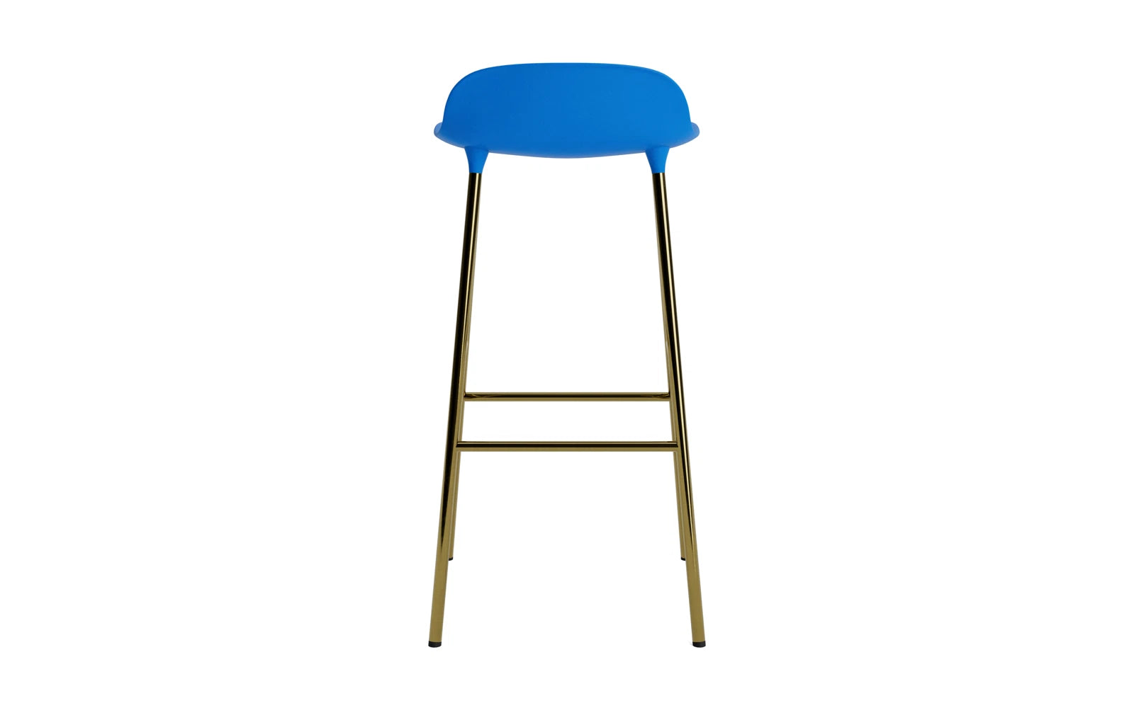 Form Barstuhl 75 cm Messing leuchtendes blau in  präsentiert im Onlineshop von KAQTU Design AG. Barstuhl ist von Normann Copenhagen