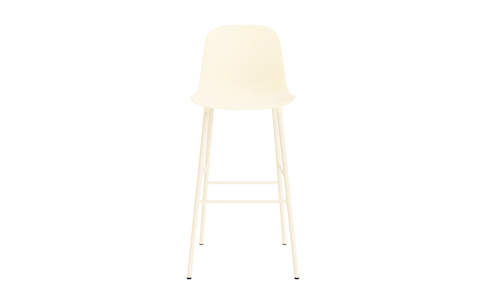 Form Barstuhl 75 cm Stahl Creme in  präsentiert im Onlineshop von KAQTU Design AG. Barstuhl ist von Normann Copenhagen