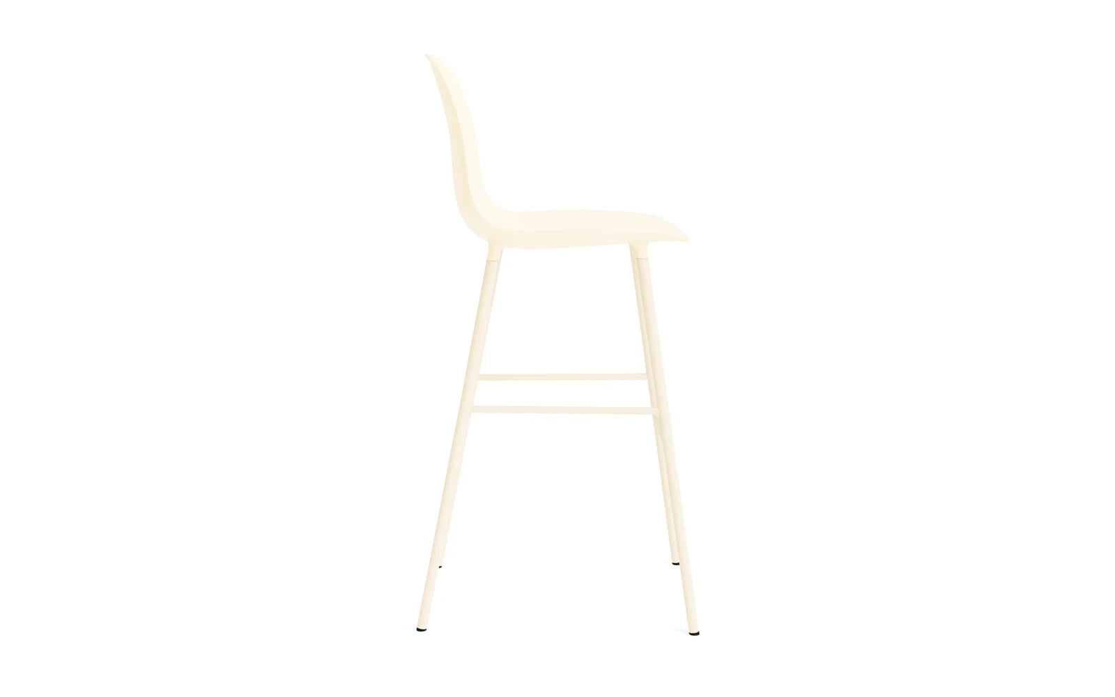 Form Barstuhl 75 cm Stahl Creme in  präsentiert im Onlineshop von KAQTU Design AG. Barstuhl ist von Normann Copenhagen