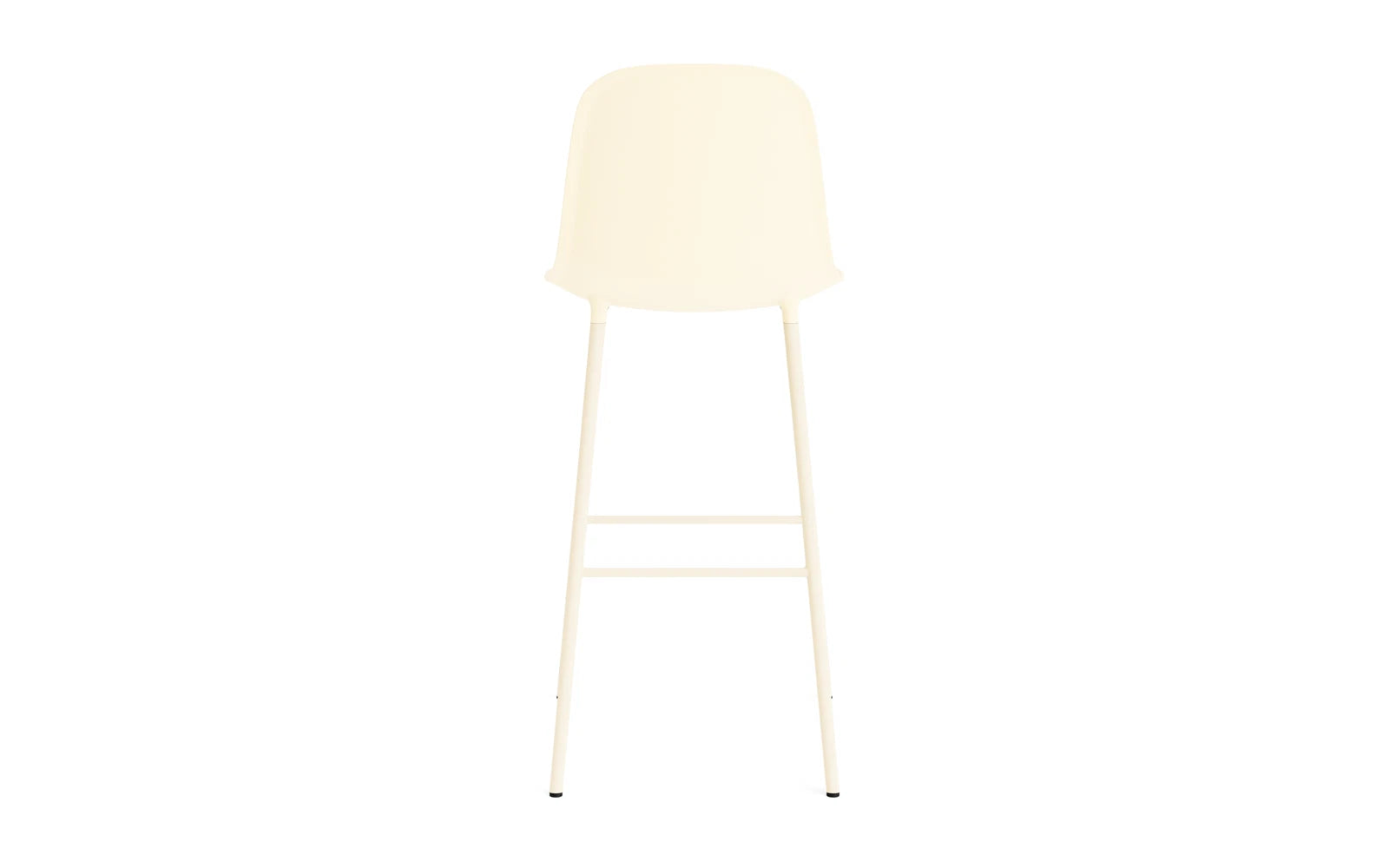 Form Barstuhl 75 cm Stahl Creme in  präsentiert im Onlineshop von KAQTU Design AG. Barstuhl ist von Normann Copenhagen