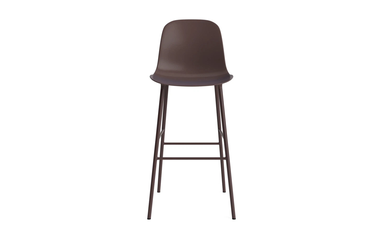 Form Barstuhl 75 cm Stahl Braun in  präsentiert im Onlineshop von KAQTU Design AG. Barstuhl ist von Normann Copenhagen