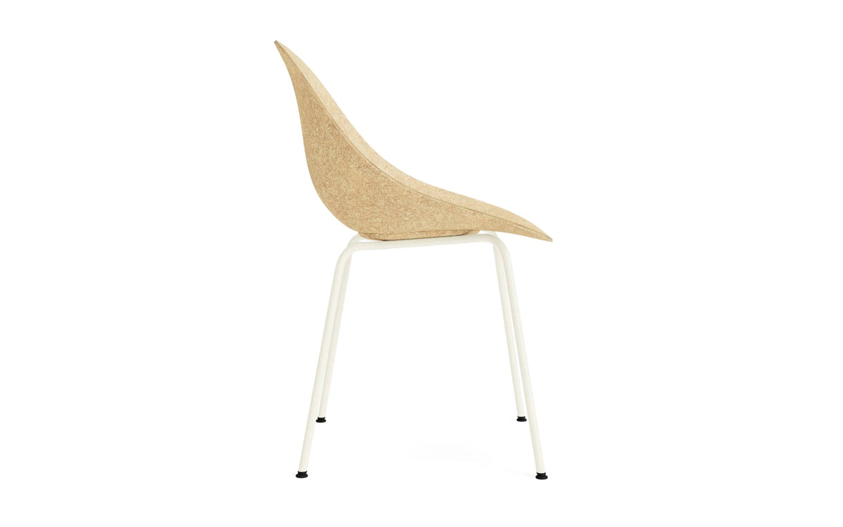 Mat Stuhl Creme stahl Hanf in Hanf präsentiert im Onlineshop von KAQTU Design AG. Stuhl ist von Normann Copenhagen