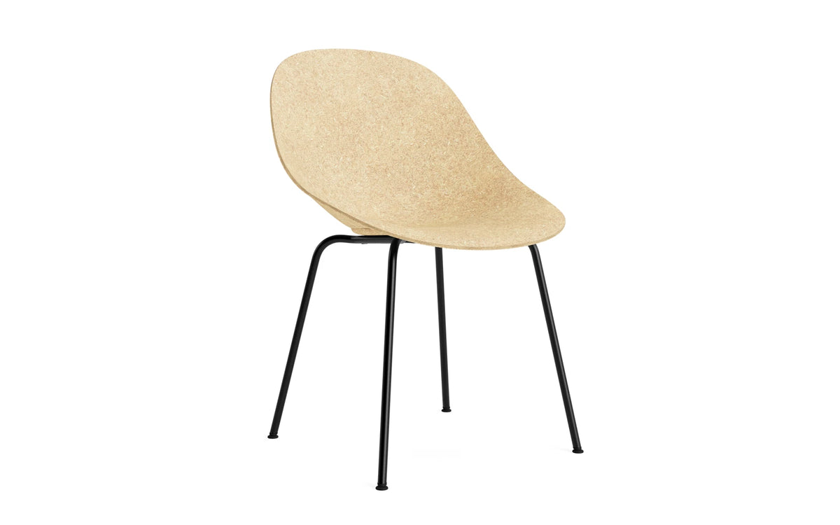 Mat Stuhl schwarzes Stahl Hanf in Hanf präsentiert im Onlineshop von KAQTU Design AG. Stuhl ist von Normann Copenhagen