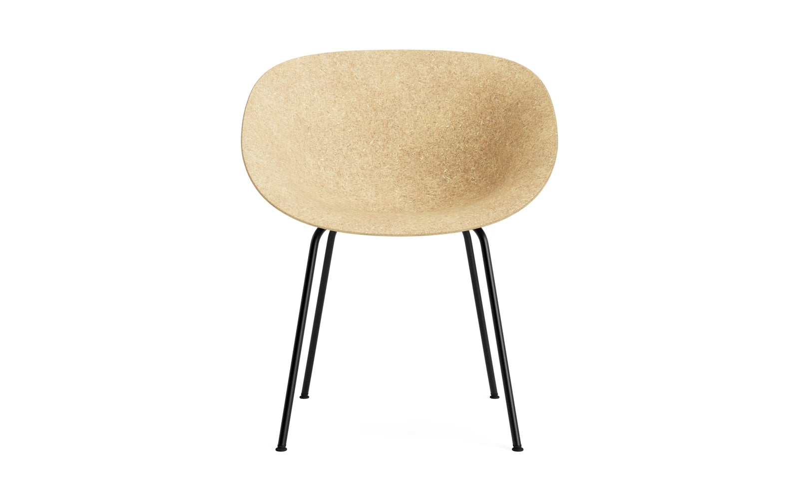 Mat Lehnstuhl schwarzes Stahl Hanf in  präsentiert im Onlineshop von KAQTU Design AG. Stuhl mit Armlehne ist von Normann Copenhagen