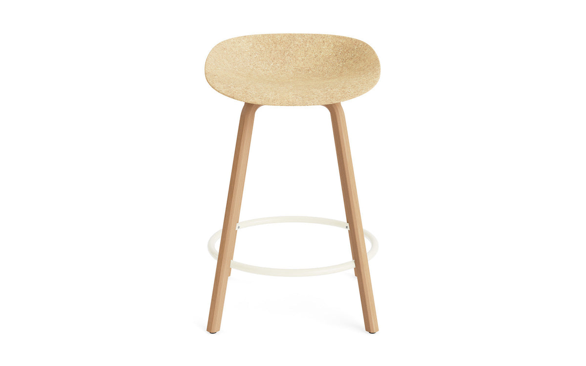 Mat Barstuhl 65 cm Buchenholz/creme in Hanffasern präsentiert im Onlineshop von KAQTU Design AG. Barstuhl ist von Normann Copenhagen
