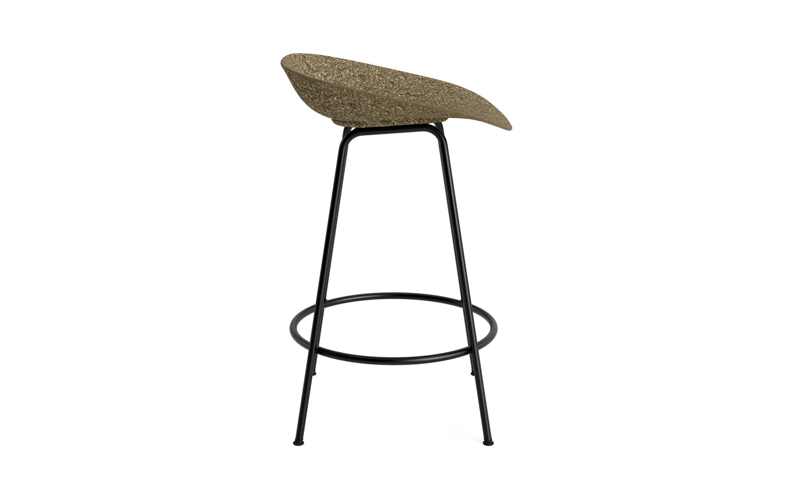 Mat Barstuhl 65 cm schwarzes Stahl Seegras in  präsentiert im Onlineshop von KAQTU Design AG. Barstuhl ist von Normann Copenhagen
