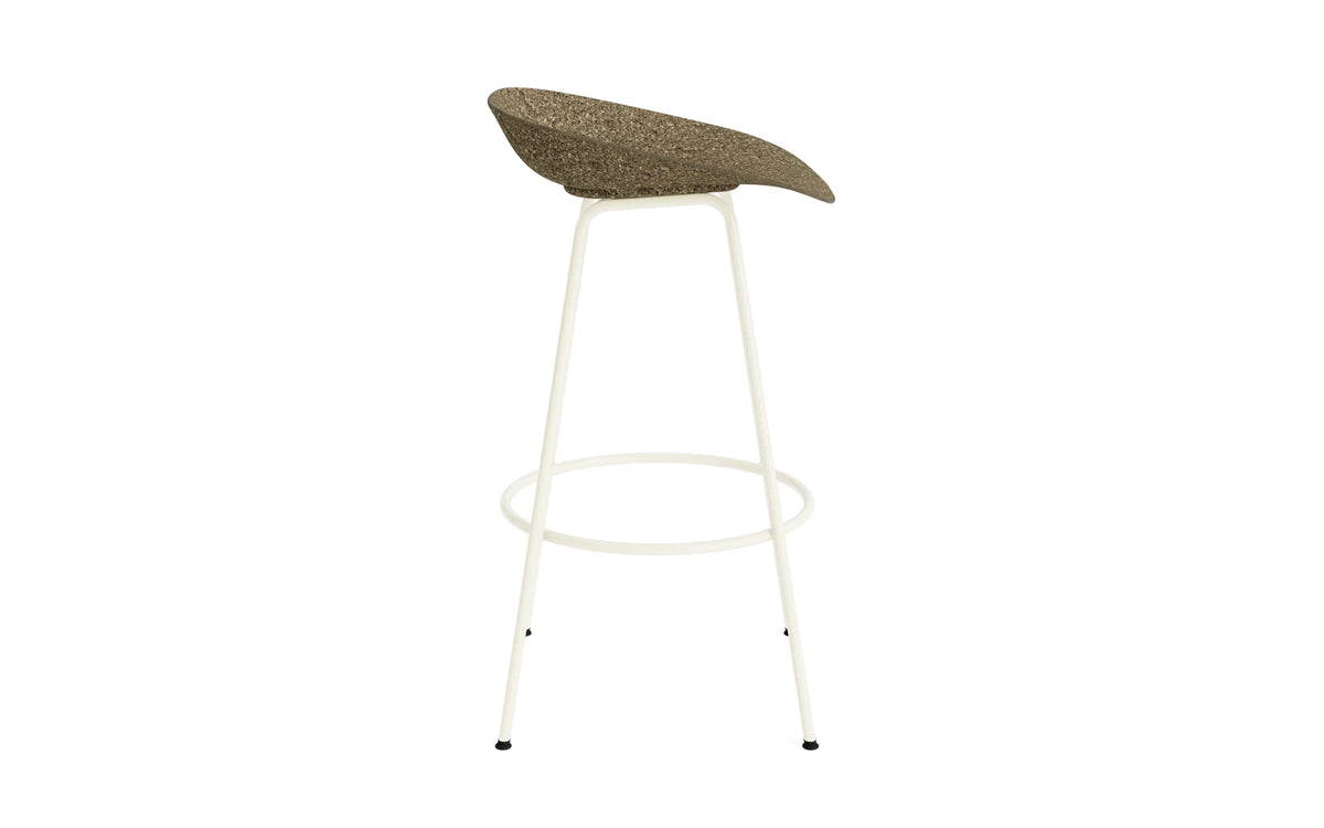 Mat Barstuhl 75 cm Creme stahl Seegras in Seegras präsentiert im Onlineshop von KAQTU Design AG. Barstuhl ist von Normann Copenhagen