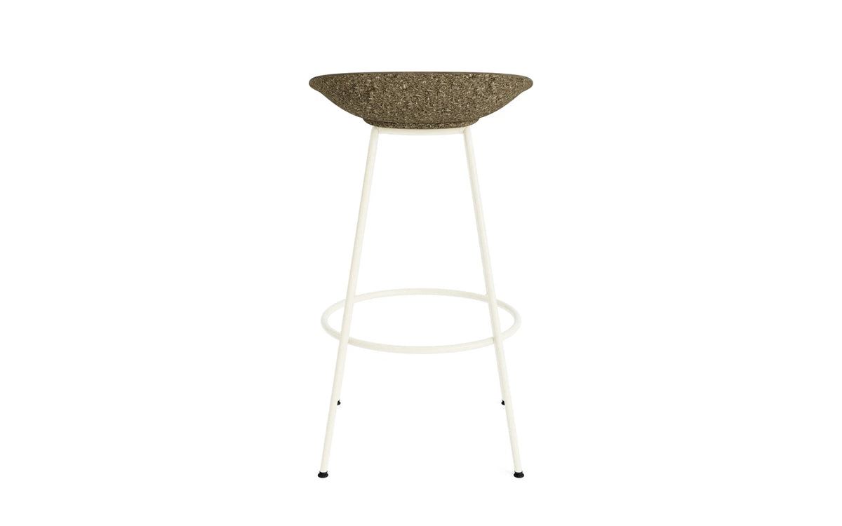 Mat Barstuhl 75 cm Creme stahl Seegras in Seegras präsentiert im Onlineshop von KAQTU Design AG. Barstuhl ist von Normann Copenhagen