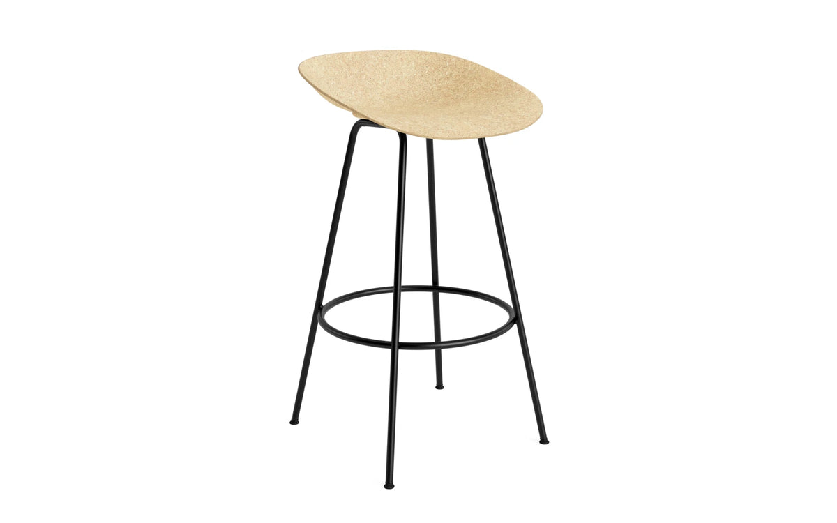 Mat Barstuhl 75 cm schwarzes Stahl Hanf in Hanf präsentiert im Onlineshop von KAQTU Design AG. Barstuhl ist von Normann Copenhagen