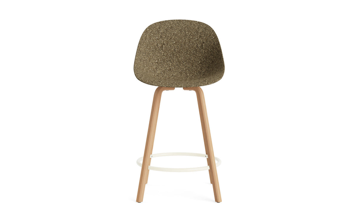 Mat Barstuhl 65 cm Buchenholz/creme in Seegras präsentiert im Onlineshop von KAQTU Design AG. Barstuhl ist von Normann Copenhagen