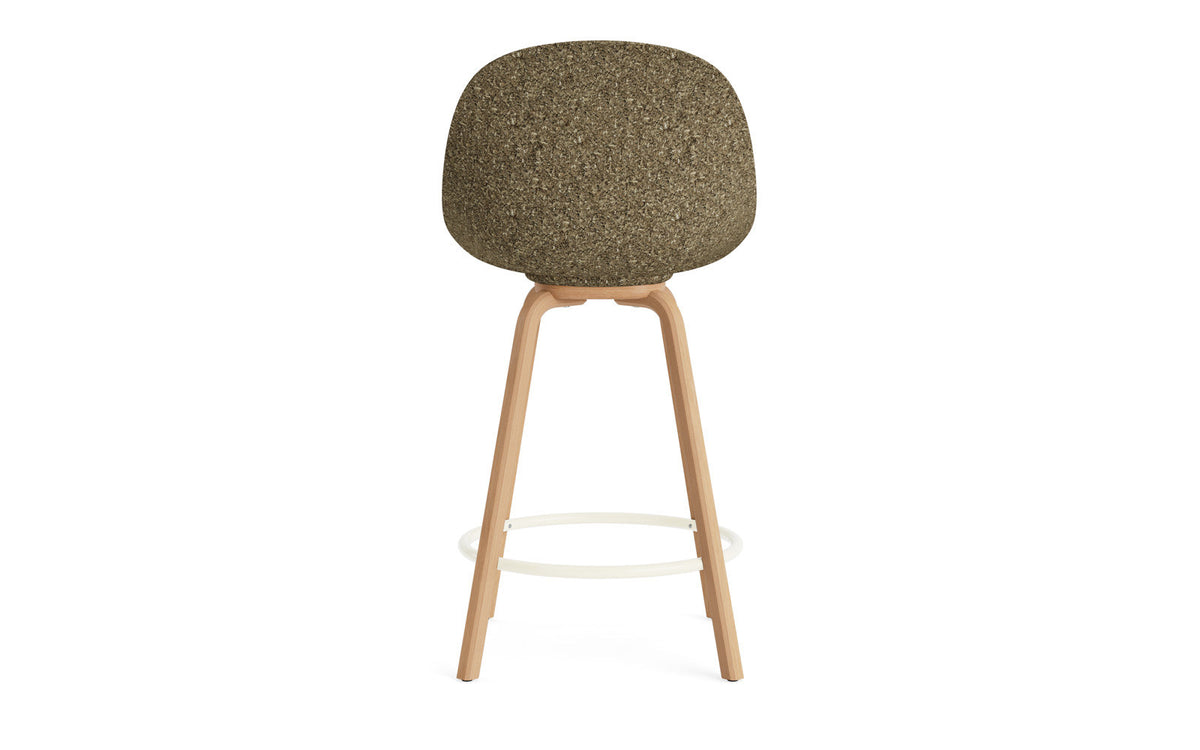 Mat Barstuhl 65 cm Buchenholz/creme in Seegras präsentiert im Onlineshop von KAQTU Design AG. Barstuhl ist von Normann Copenhagen
