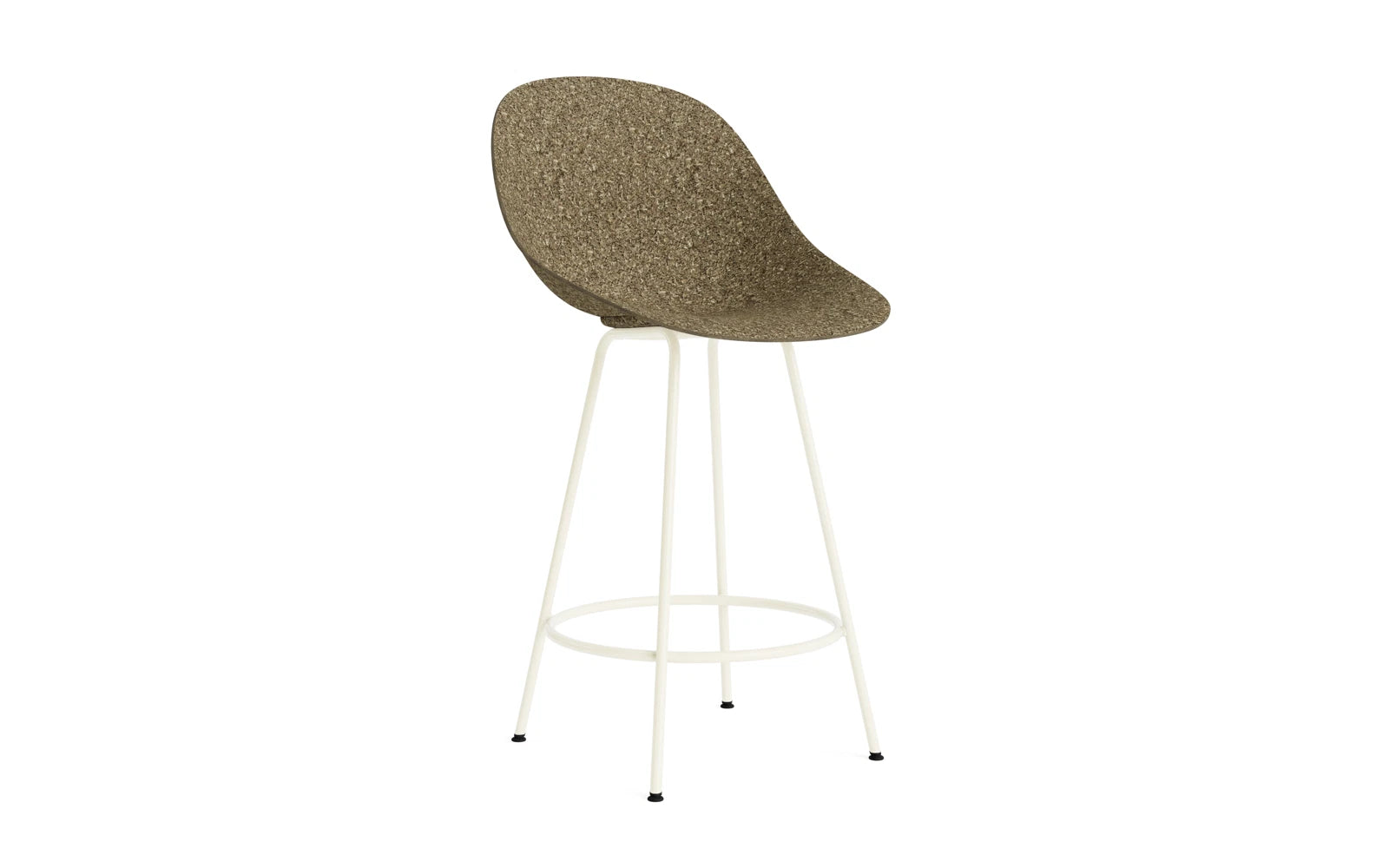 Mat Barstuhl 65 cm Creme stahl Seegras in  präsentiert im Onlineshop von KAQTU Design AG. Barstuhl ist von Normann Copenhagen