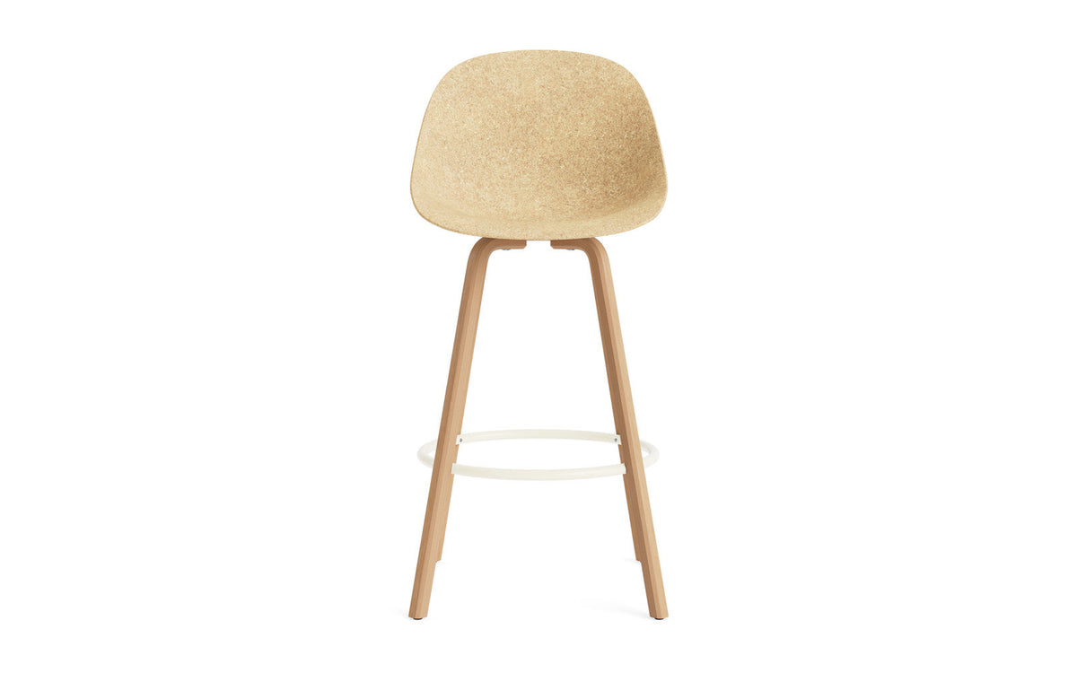 Mat Barstuhl 75 cm Buchenholz/creme in Hanffasern präsentiert im Onlineshop von KAQTU Design AG. Barstuhl ist von Normann Copenhagen
