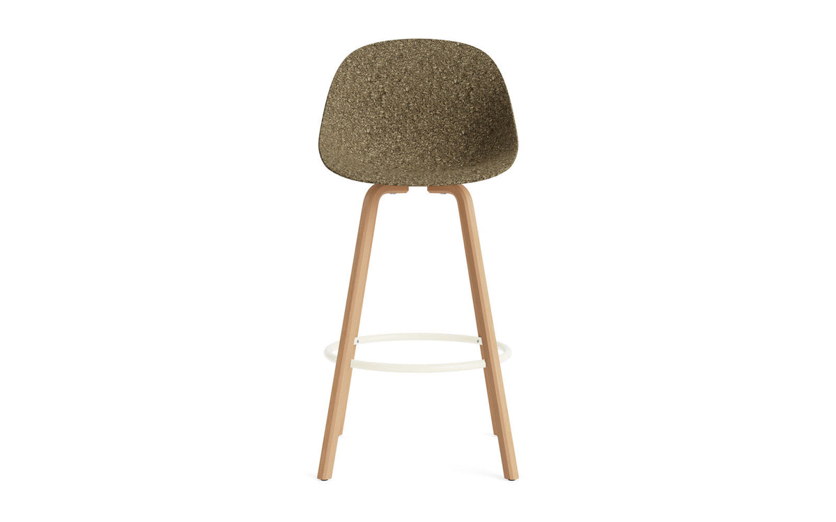Mat Barstuhl 75 cm Buchenholz/creme in Seegras präsentiert im Onlineshop von KAQTU Design AG. Barstuhl ist von Normann Copenhagen