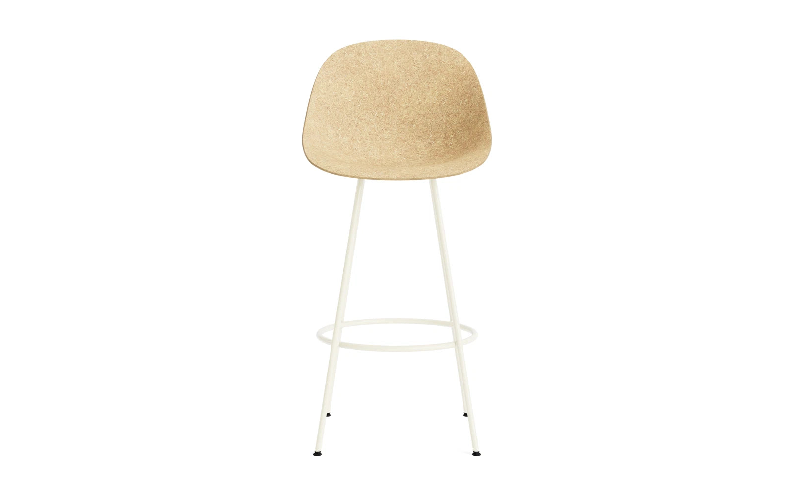 Mat Barstuhl 75 cm Creme stahl Hanf in  präsentiert im Onlineshop von KAQTU Design AG. Barstuhl ist von Normann Copenhagen