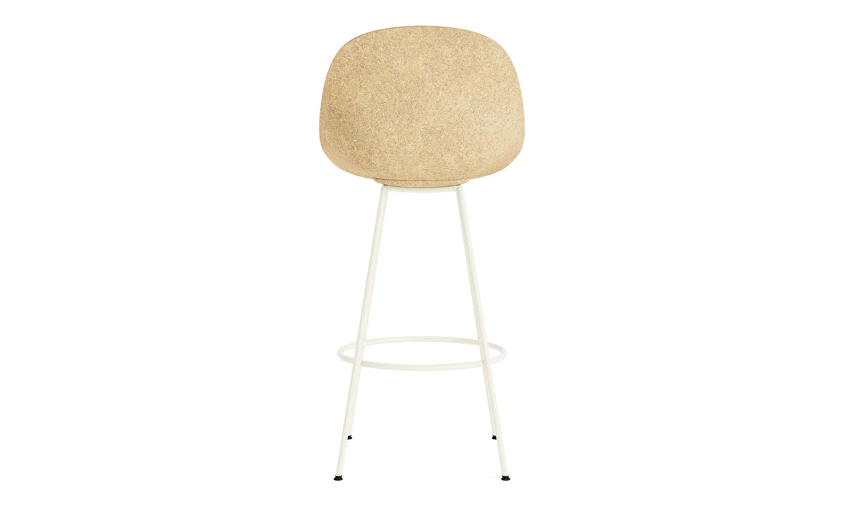 Mat Barstuhl 75 cm Creme stahl Hanf in Hanf präsentiert im Onlineshop von KAQTU Design AG. Barstuhl ist von Normann Copenhagen