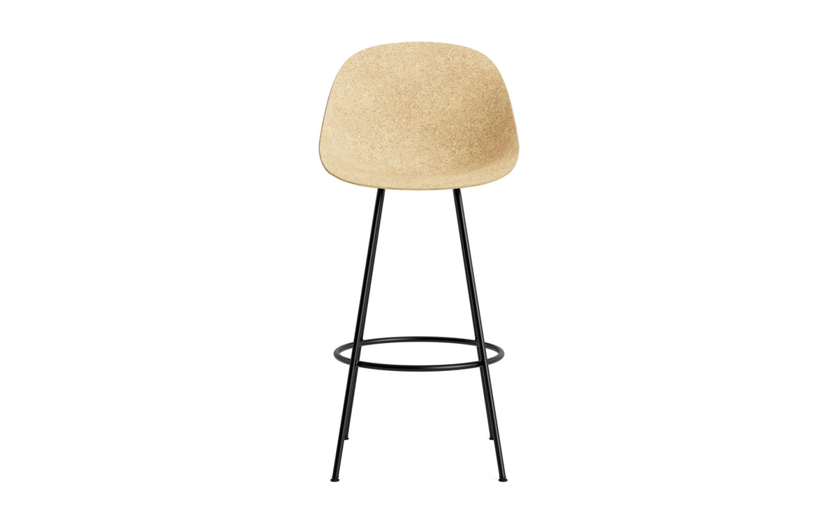 Mat Barstuhl 75 cm schwarzes Stahl Hanf in Hanf präsentiert im Onlineshop von KAQTU Design AG. Barstuhl ist von Normann Copenhagen