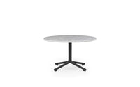 Tavolino Lunar H40 Ø70 cm alluminio nero/marmo
