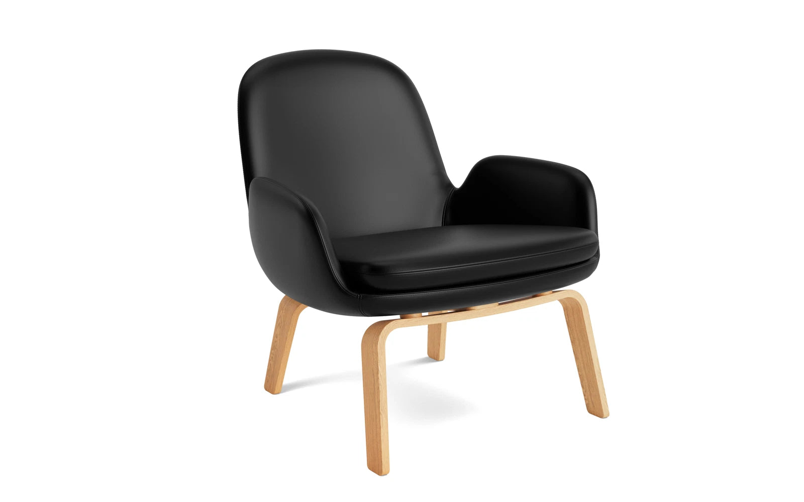 Era lounge armchair low oak ultra