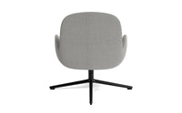 Poltrona lounge Era con struttura girevole in alluminio nero
