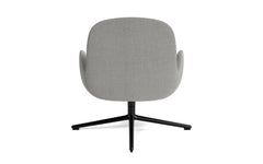Poltrona lounge Era con struttura girevole in alluminio nero