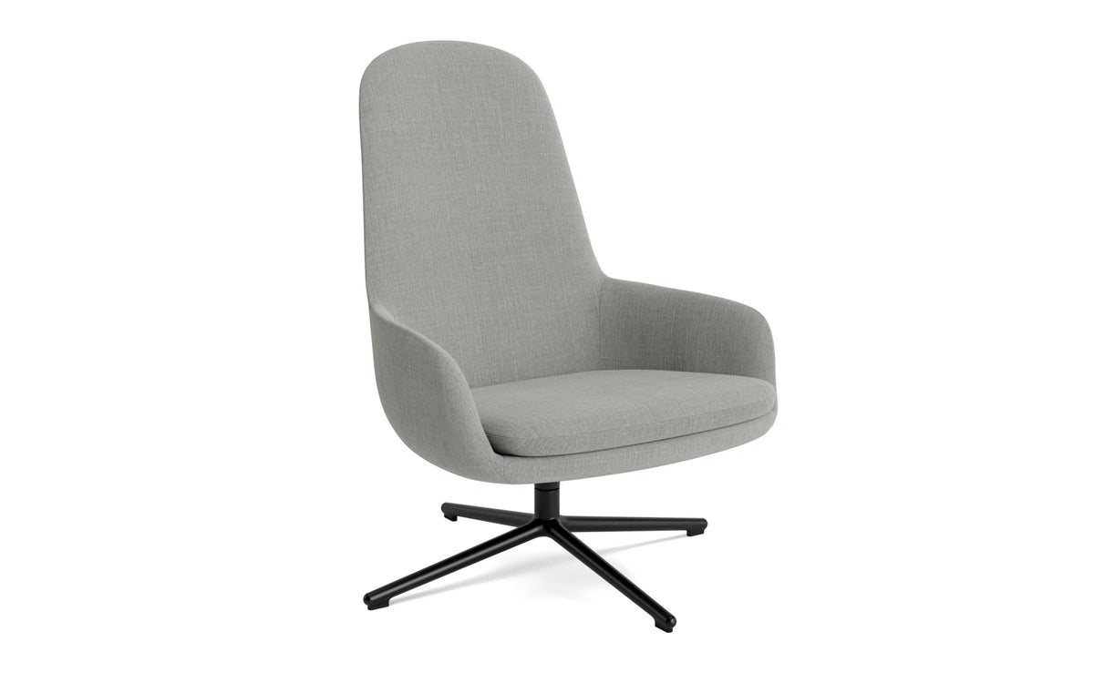 Era Lounge-Sessel hoch mit Drehgestell schwarzes Aluminium Remix in Remix 133 präsentiert im Onlineshop von KAQTU Design AG. Drehsessel ist von Normann Copenhagen