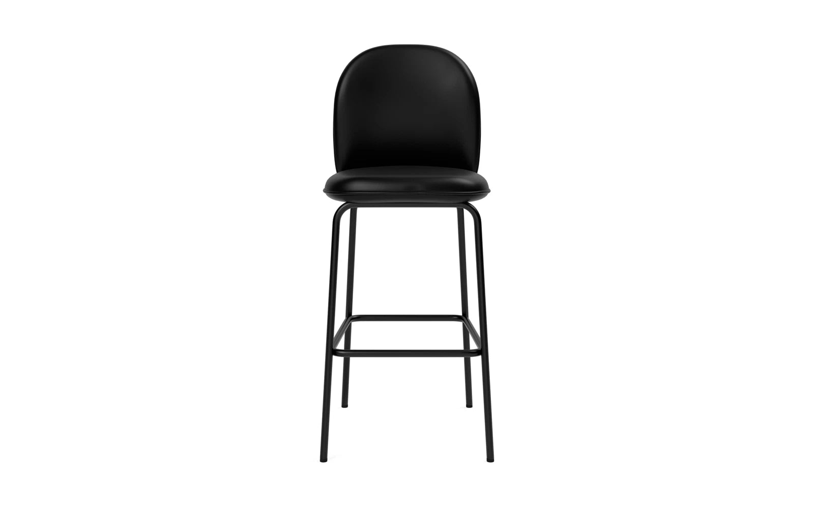 Ace Barstuhl 75 cm gepolstert, Schwarz Stahl, Ultra in Ultra 41599 präsentiert im Onlineshop von KAQTU Design AG. Barstuhl ist von Normann Copenhagen
