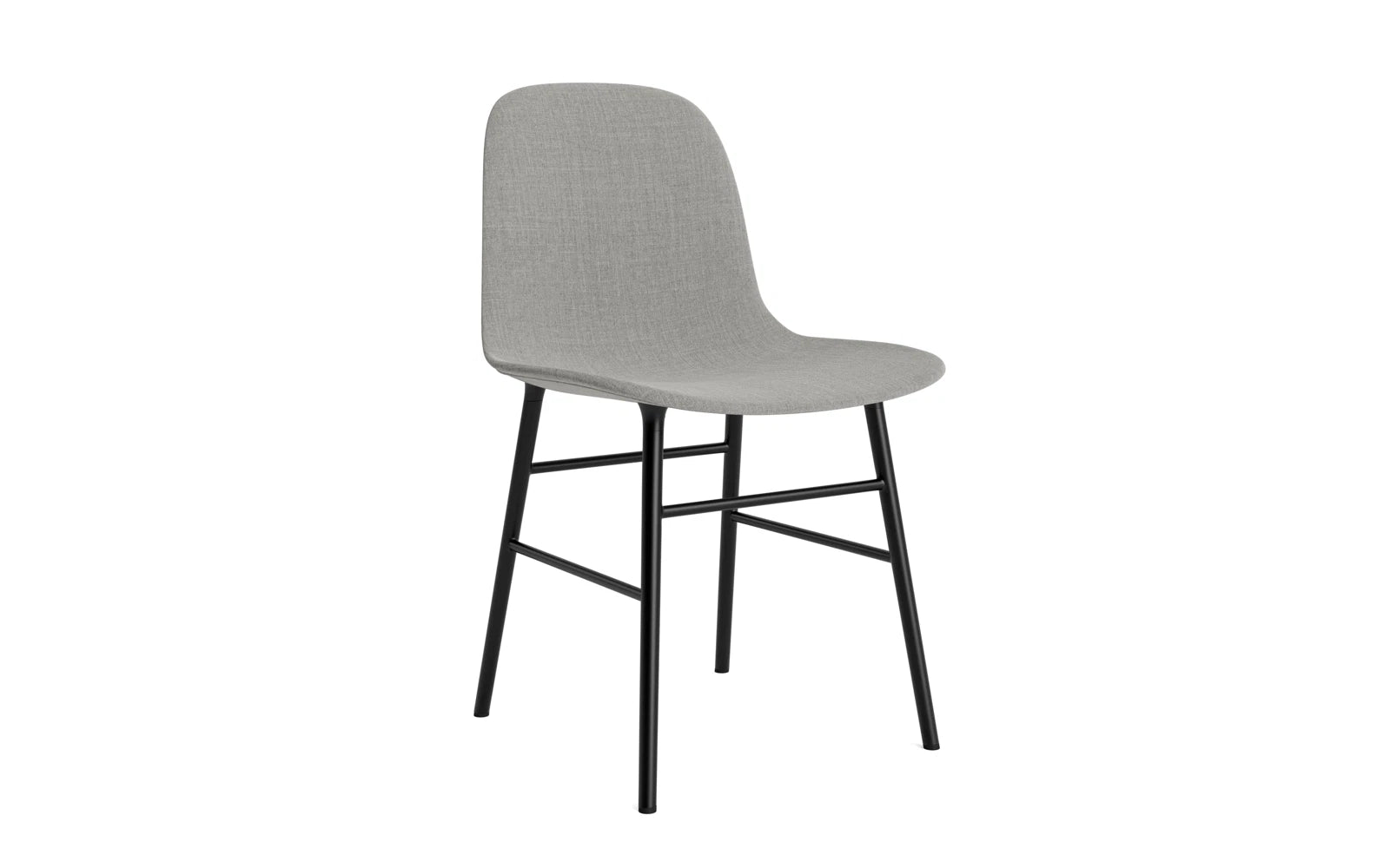 Form stool padded black steel remix