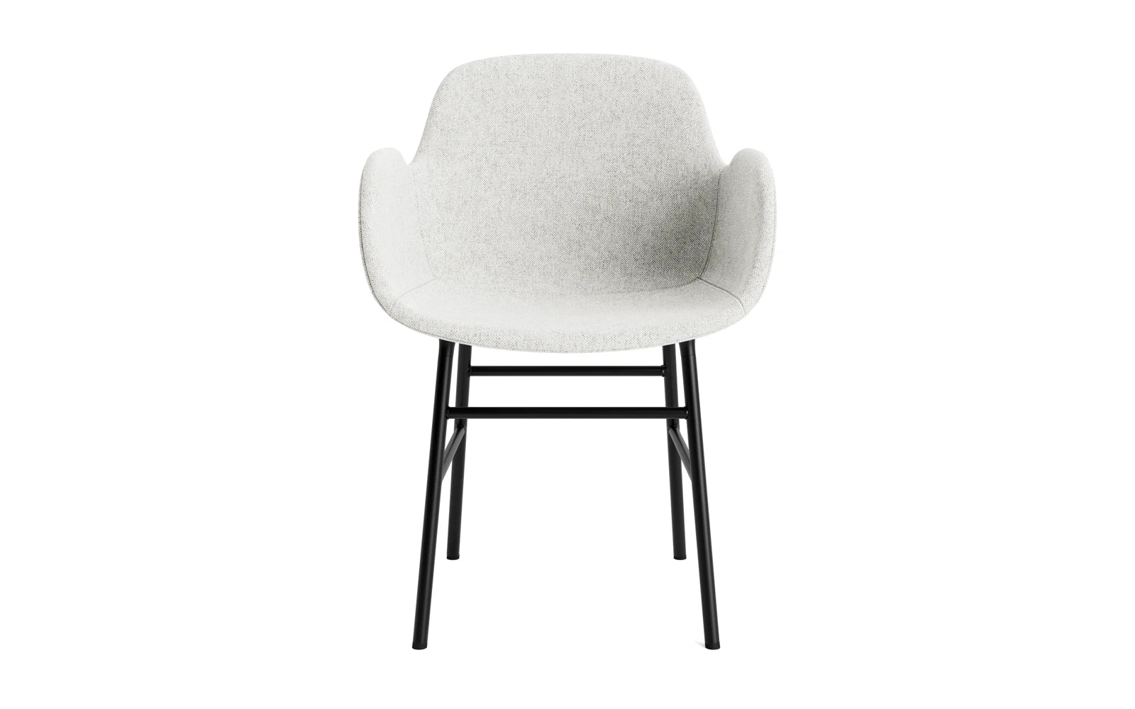 Form Lehnstuhl gepolstert Schwarz Stahl Hallingdal in Hallingdal 110 präsentiert im Onlineshop von KAQTU Design AG. Stuhl mit Armlehne ist von Normann Copenhagen