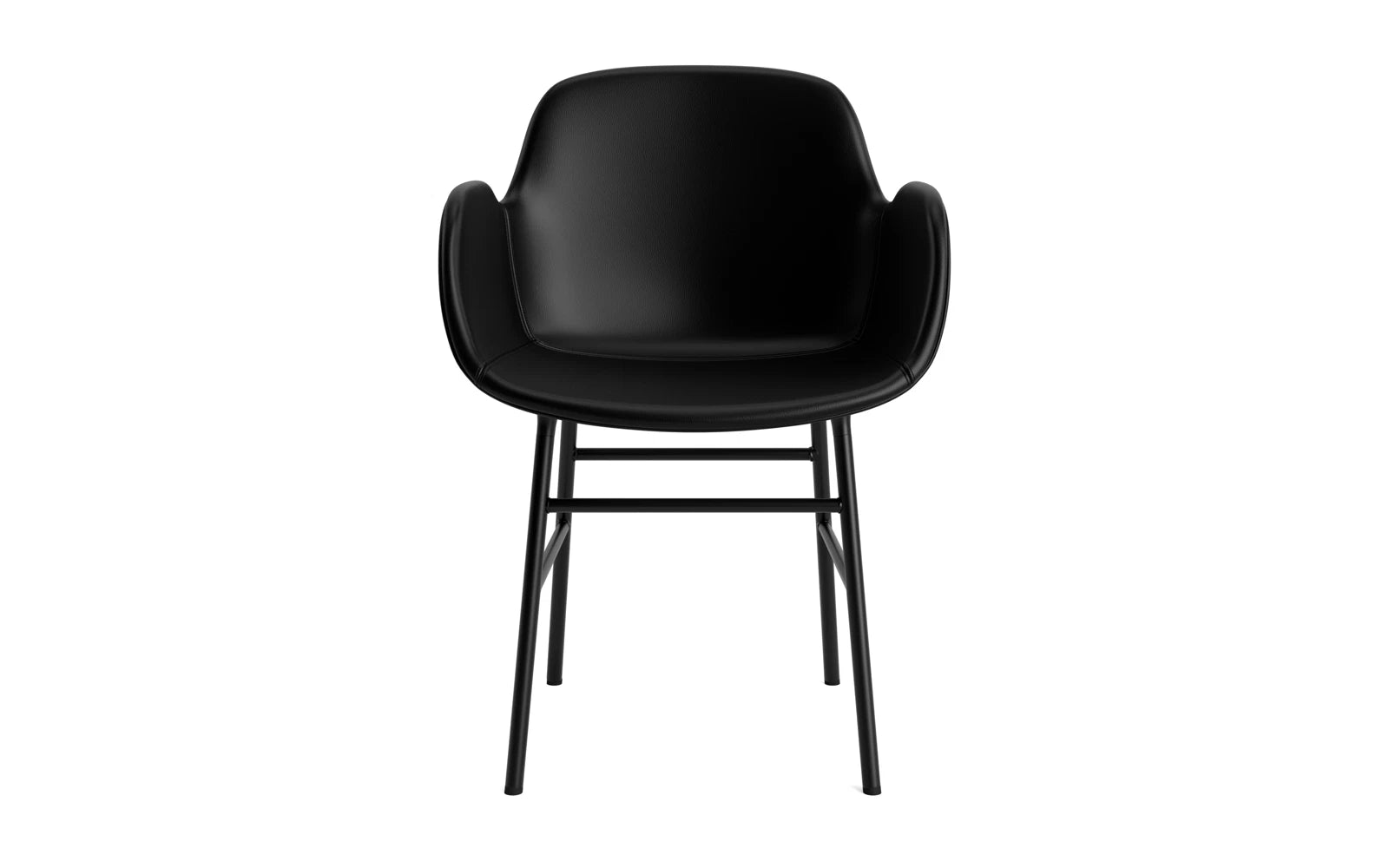 Eleganter Form Armlehnstuhl: Zeitgenössisches Design, hochwertige Materialien, minimalistisch und einladend.