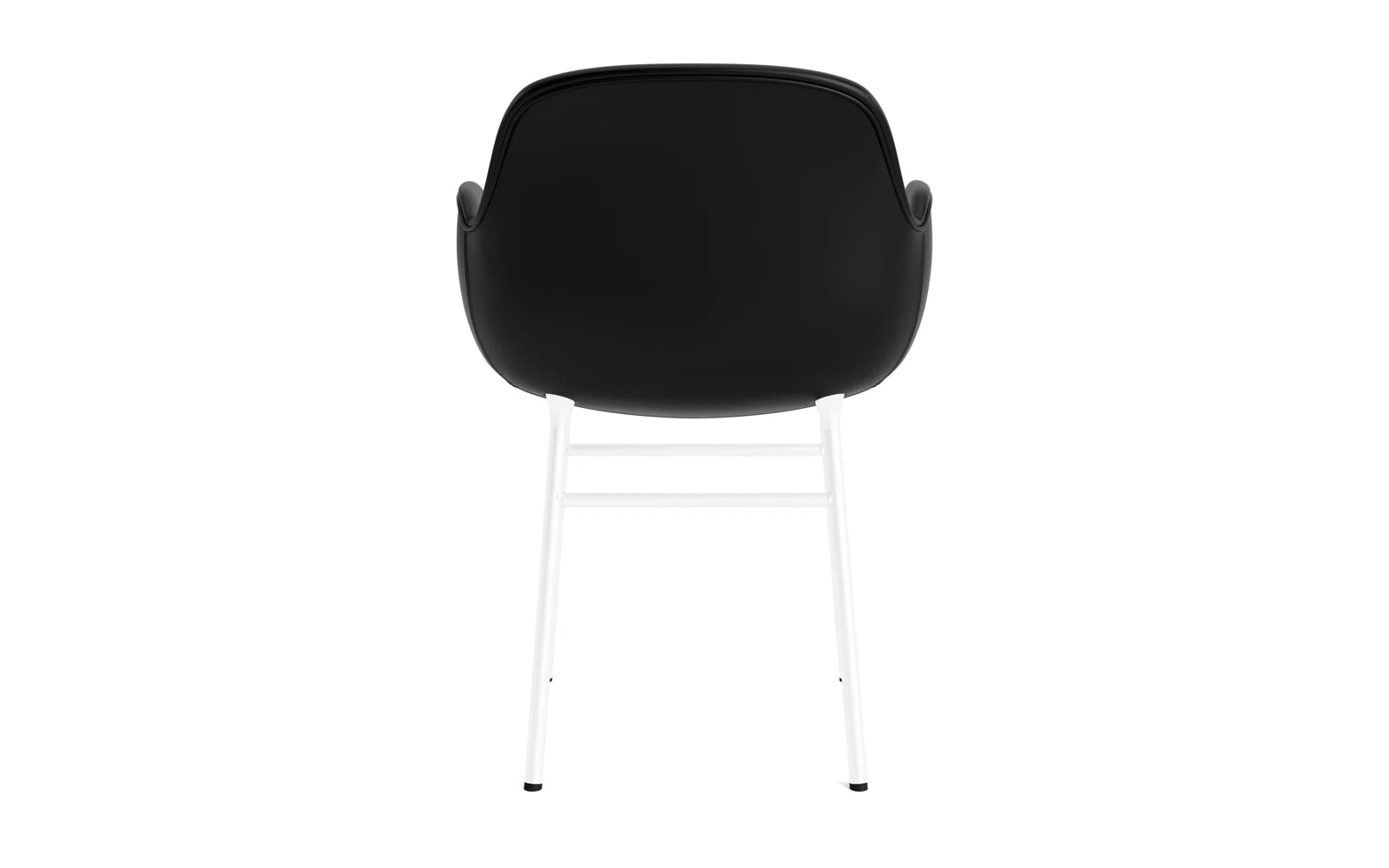 Form Lehnstuhl gepolstert Schwarz Stahl Ultra Leder in Ultra 41599 präsentiert im Onlineshop von KAQTU Design AG. Stuhl ist von Normann Copenhagen