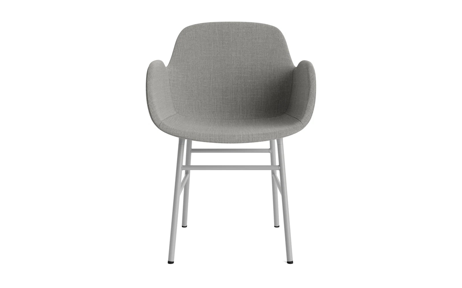 Form Lehnstuhl gepolstert Grau Stahl Remix in Remix 133 präsentiert im Onlineshop von KAQTU Design AG. Stuhl mit Armlehne ist von Normann Copenhagen