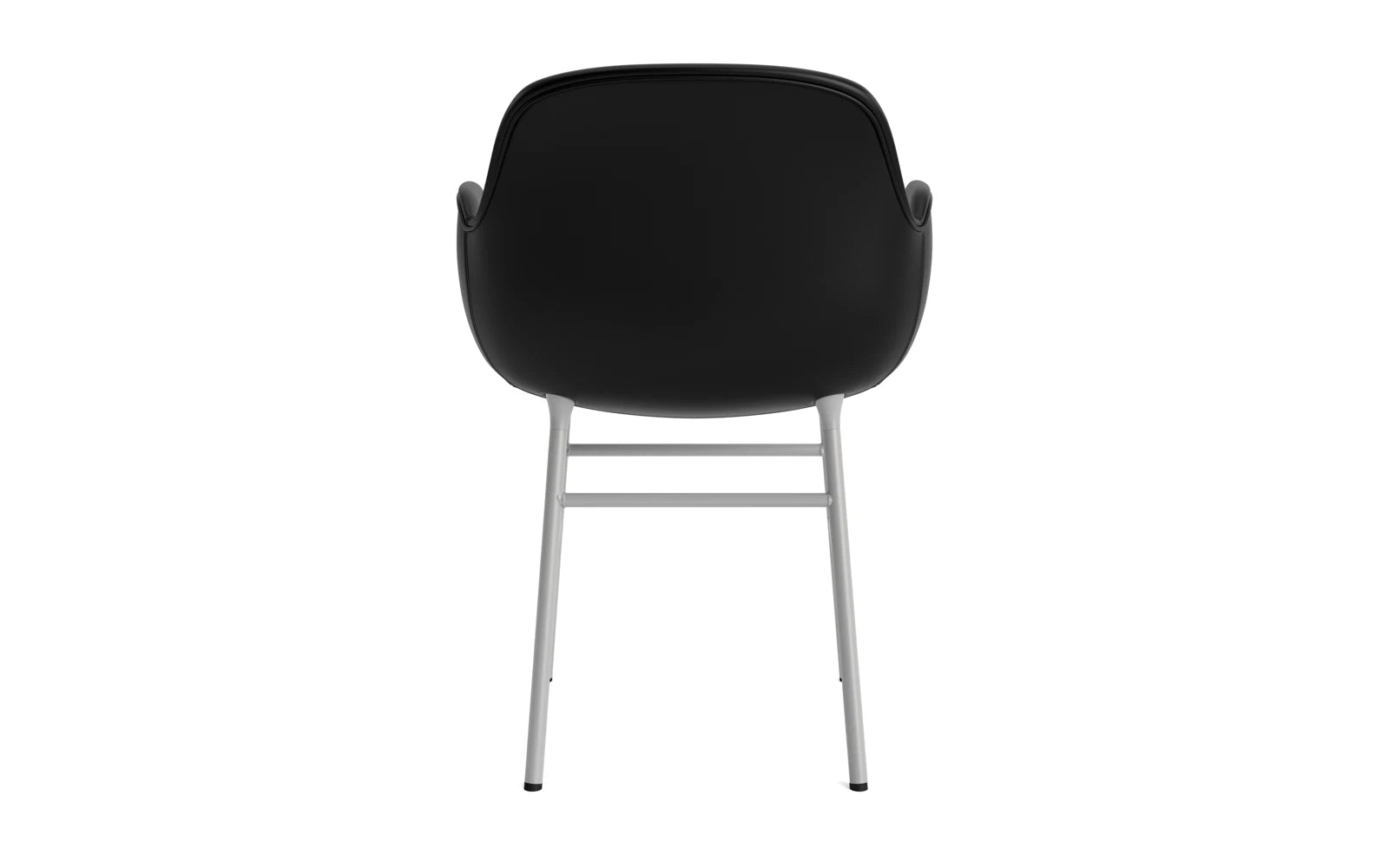 Form Lehnstuhl gepolstert grau Stahl Ultra Leder in Ultra 41599 präsentiert im Onlineshop von KAQTU Design AG. Stuhl mit Armlehne ist von Normann Copenhagen