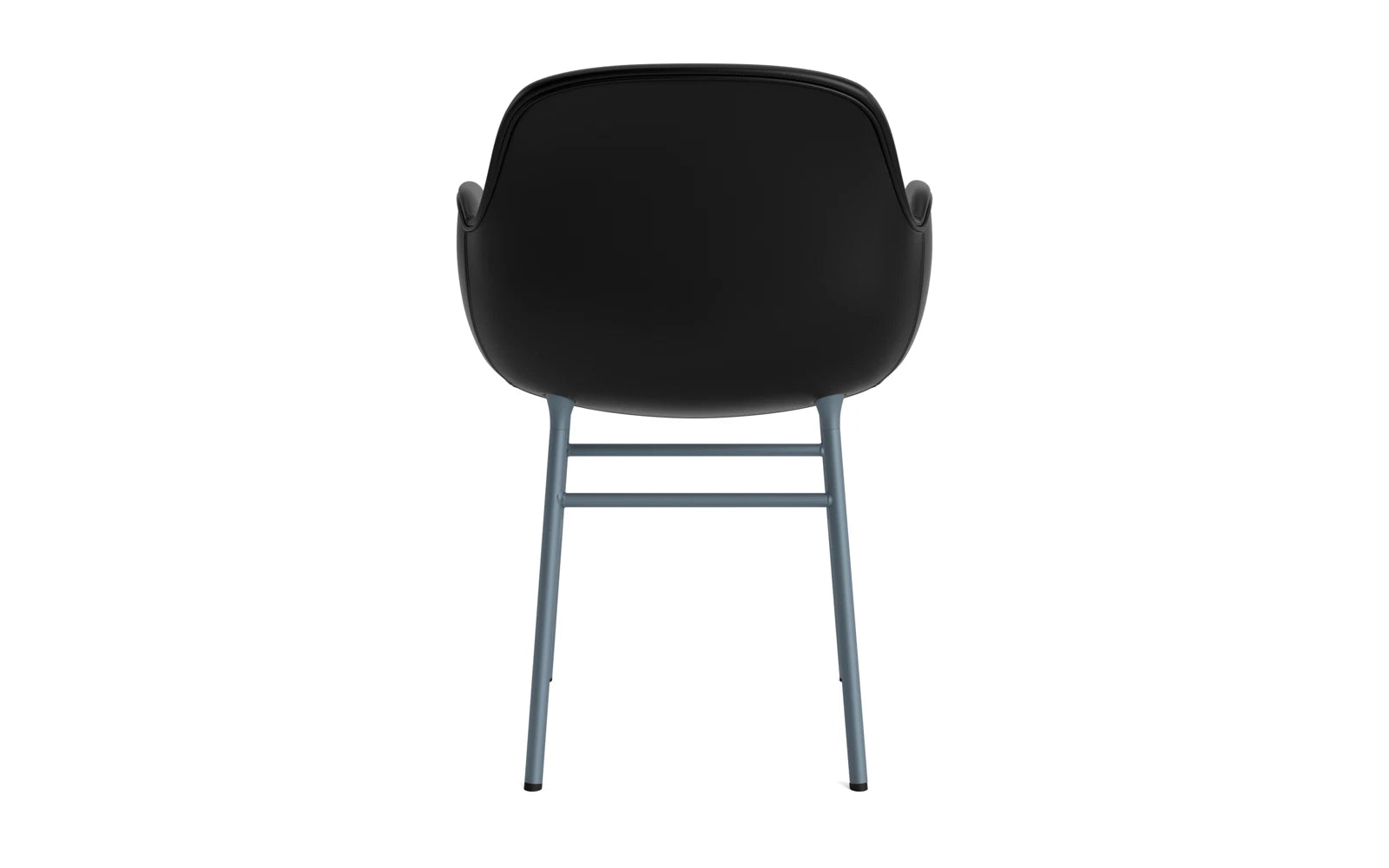 Form Lehnstuhl gepolstert Blau Stahl Ultra Leder in Ultra 41599 präsentiert im Onlineshop von KAQTU Design AG. Stuhl mit Armlehne ist von Normann Copenhagen