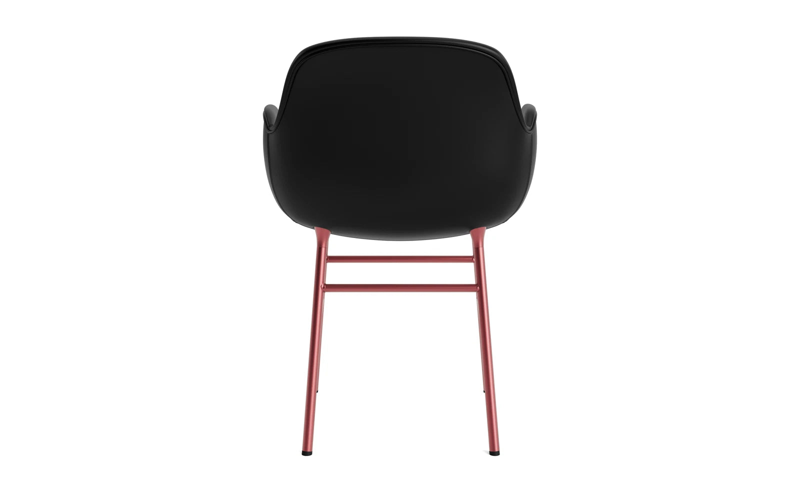Form Lehnstuhl gepolstert Rot Stahl Ultra Leder in Ultra 41599 präsentiert im Onlineshop von KAQTU Design AG. Stuhl mit Armlehne ist von Normann Copenhagen