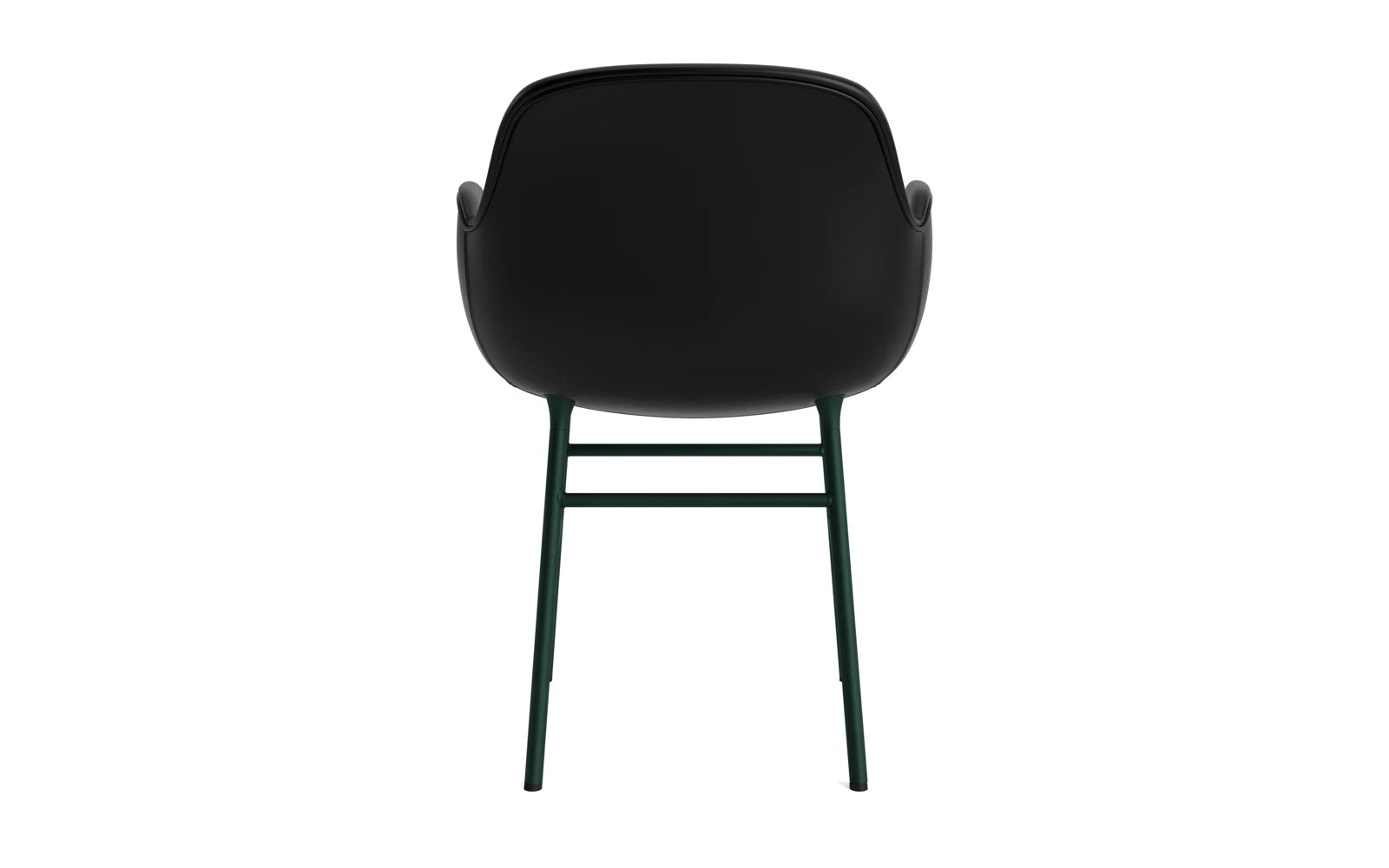 Form Lehnstuhl gepolstert Grün Stahl Ultra Leder in Ultra 41599 präsentiert im Onlineshop von KAQTU Design AG. Stuhl mit Armlehne ist von Normann Copenhagen